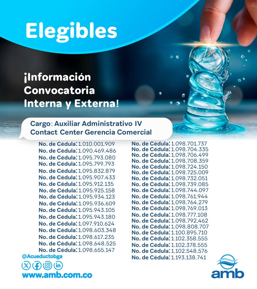 ELEGIBLES CONVOCATORIA11 ago 2