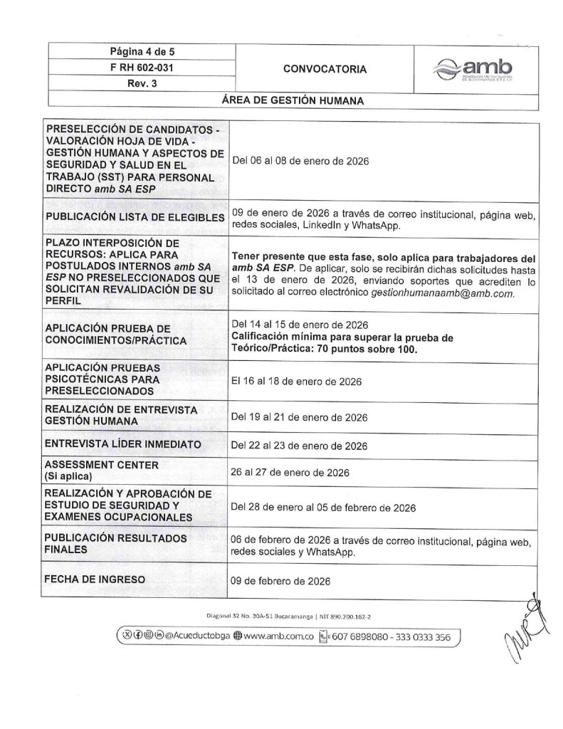 Convocatoria Interna y Externa Profesional Asistente Control de Gestion page 0004