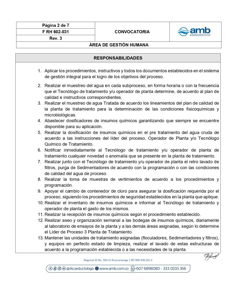 Convocatoria Interna Ayudante Operador de Planta page 0002