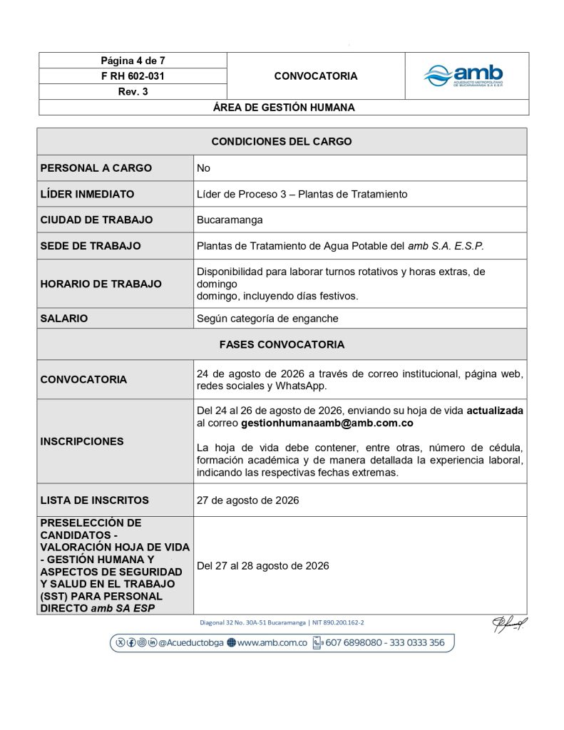 Convocatoria Interna Ayudante Operador de Planta page 0004