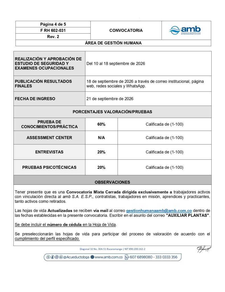 Convocatoria Mixta Auxiliar Operativo I page 0004