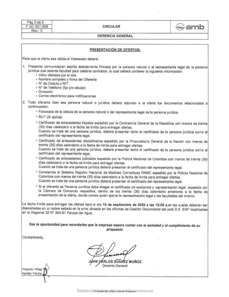 Circular No. 014 Venta Chatarra page 0003