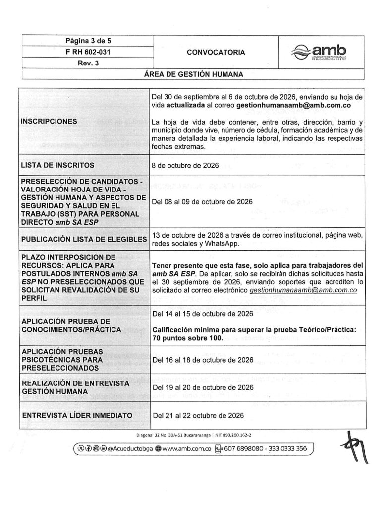 Convocatoria interna Auxilliar Operativo IV Redes page 0003