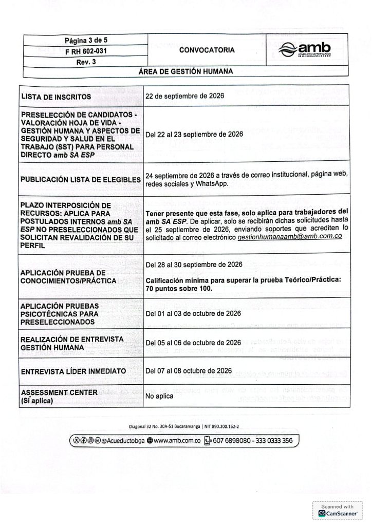 Convocatoria mixta Auxiliar Operativo IV Infraestructura page 0003
