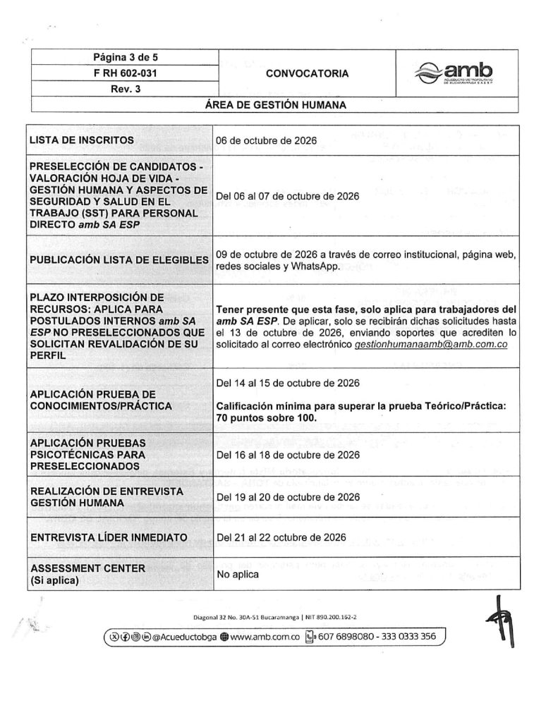 Convocatoria mixta Oficial de Obra Captacion page 0003
