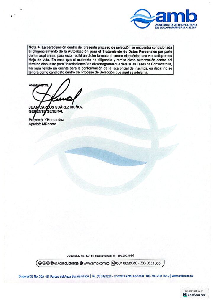 Adenda No. 1 Convocatoria interna y externa Oficial de Obra Captacion Tona Santander page 0005