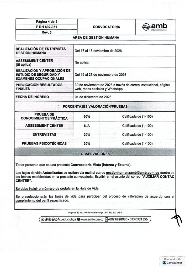 Auxiliar Administativo IV Contac Center page 0004