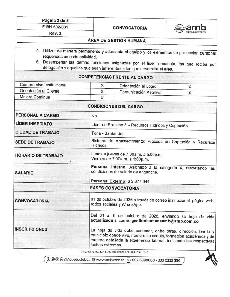 Convocatoria Mixta Auxiliar Operativo IV Captacion page 0002