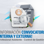 Convocatoria interna y externa Profesional Asistente - Control de Gestión 2 Convocatoria 20 10 26 Destacada 3