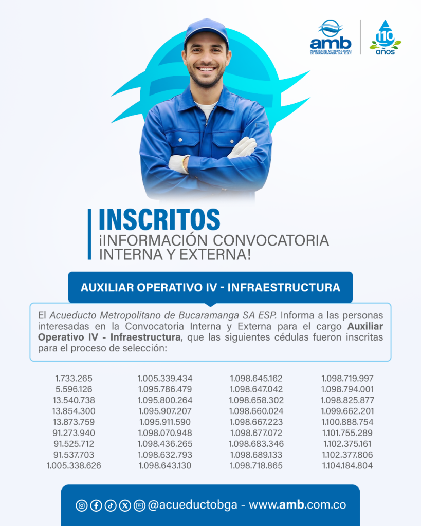 Convocatoria 28 10 26 Aux IV Infraestructura