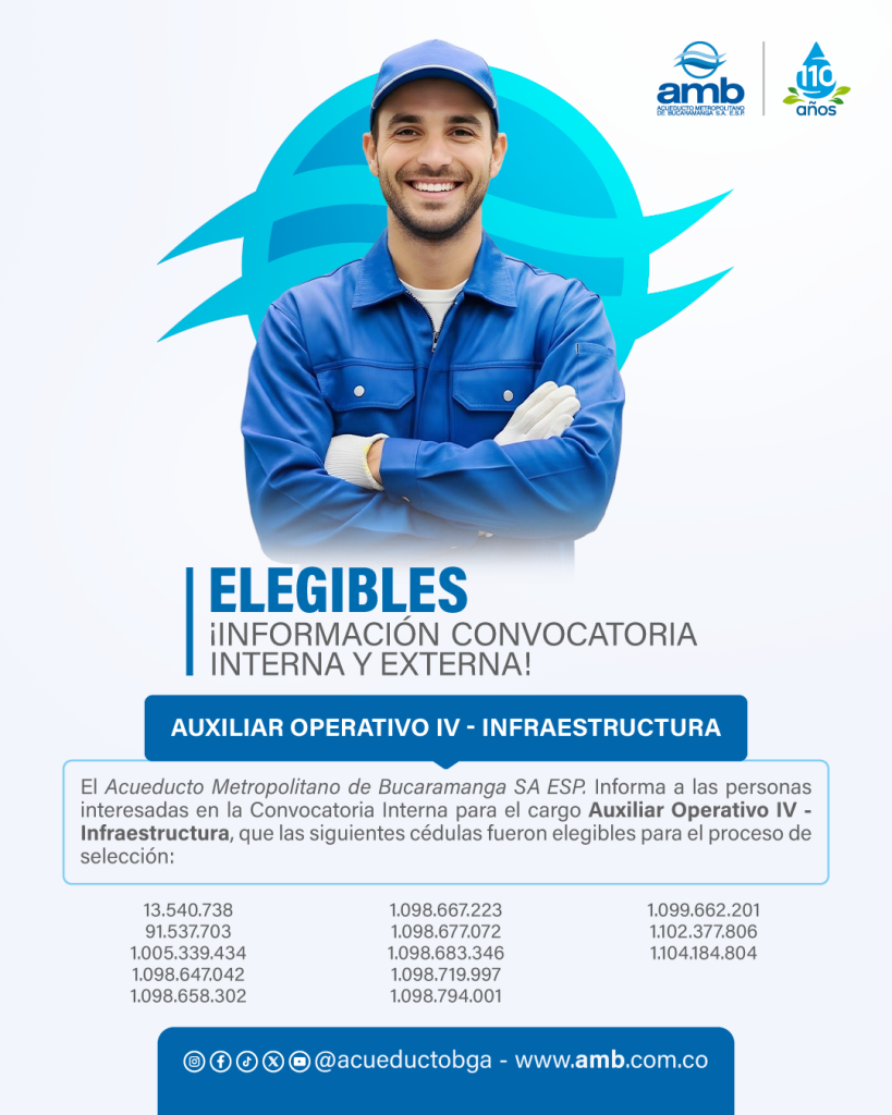 Convocatoria 30 10 26 Aux IV Infraestructura